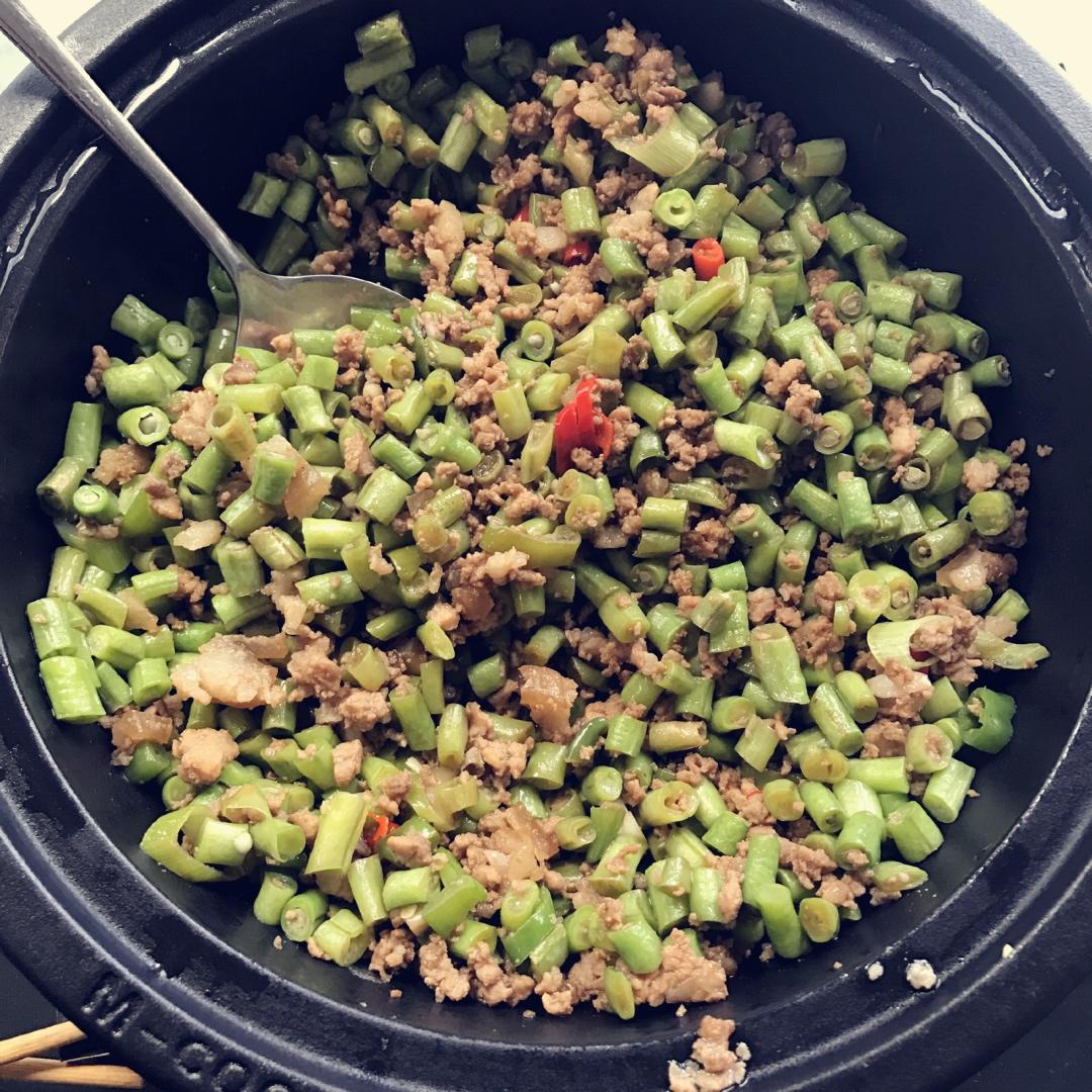 肉沫豆角下饭菜