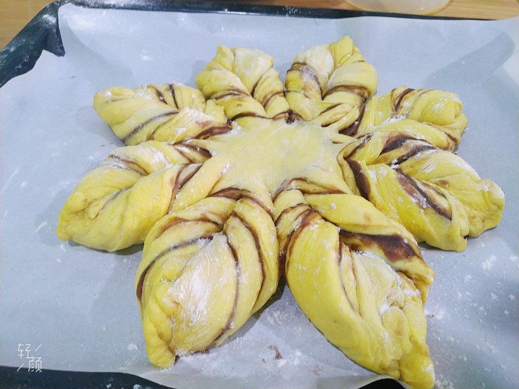 南瓜豆沙圣诞雪花面包