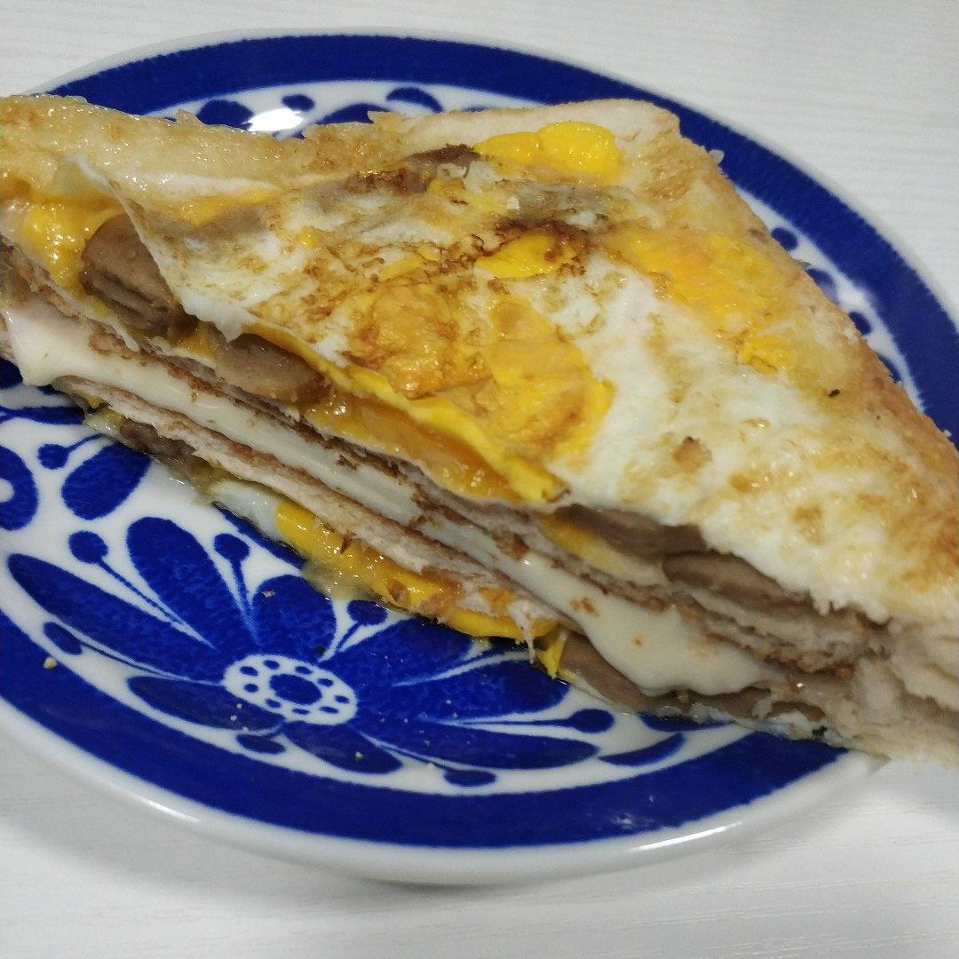 爆浆芝士火腿三明治（平底锅版）