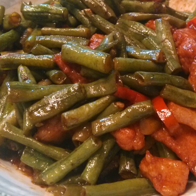 肉沫豆角下饭菜