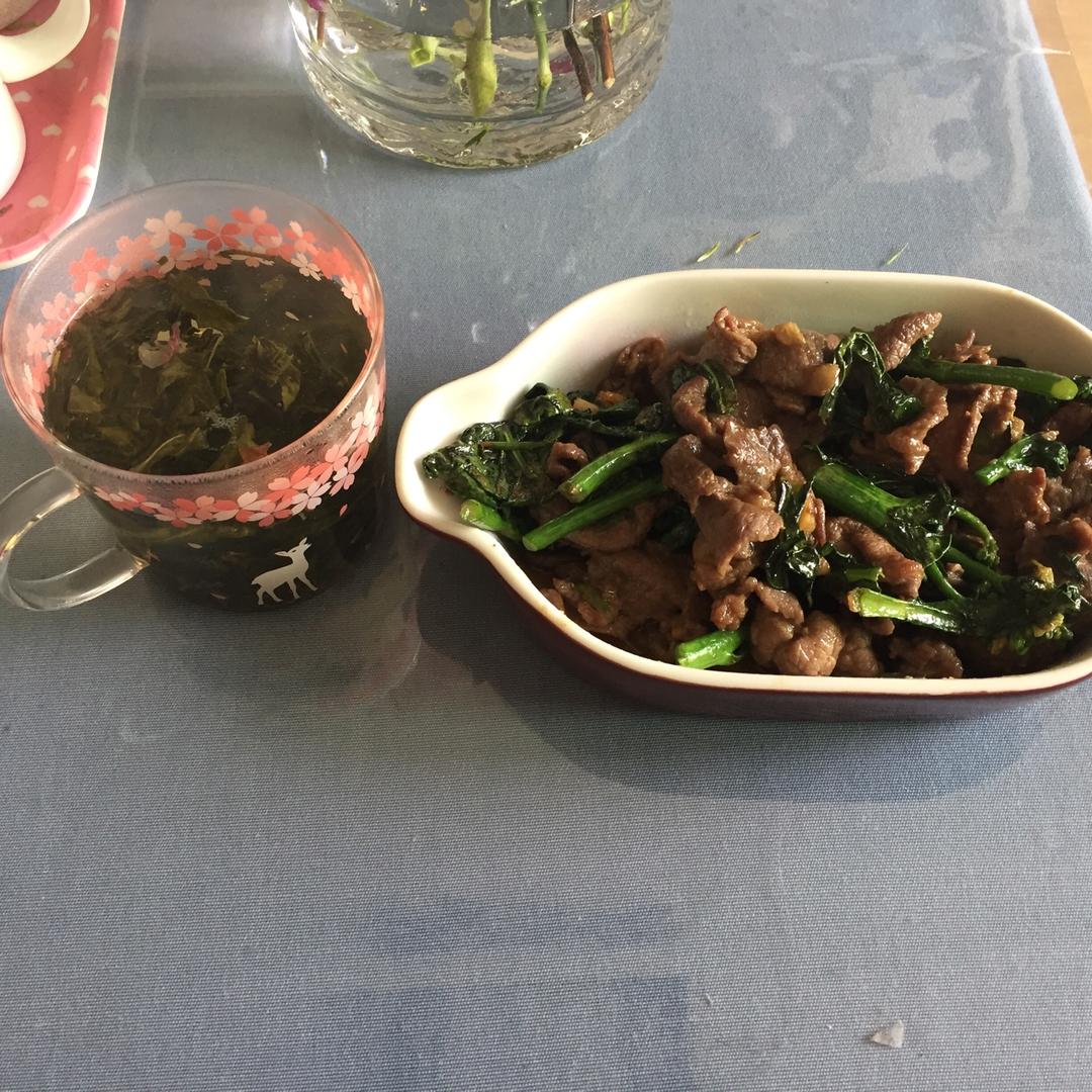 芥兰炒牛肉