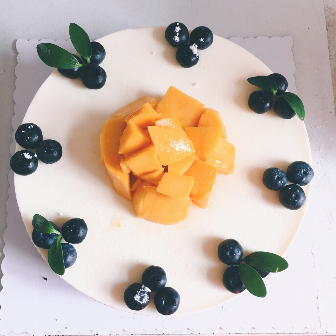 渐变蓝莓冻芝士蛋糕（免烤）