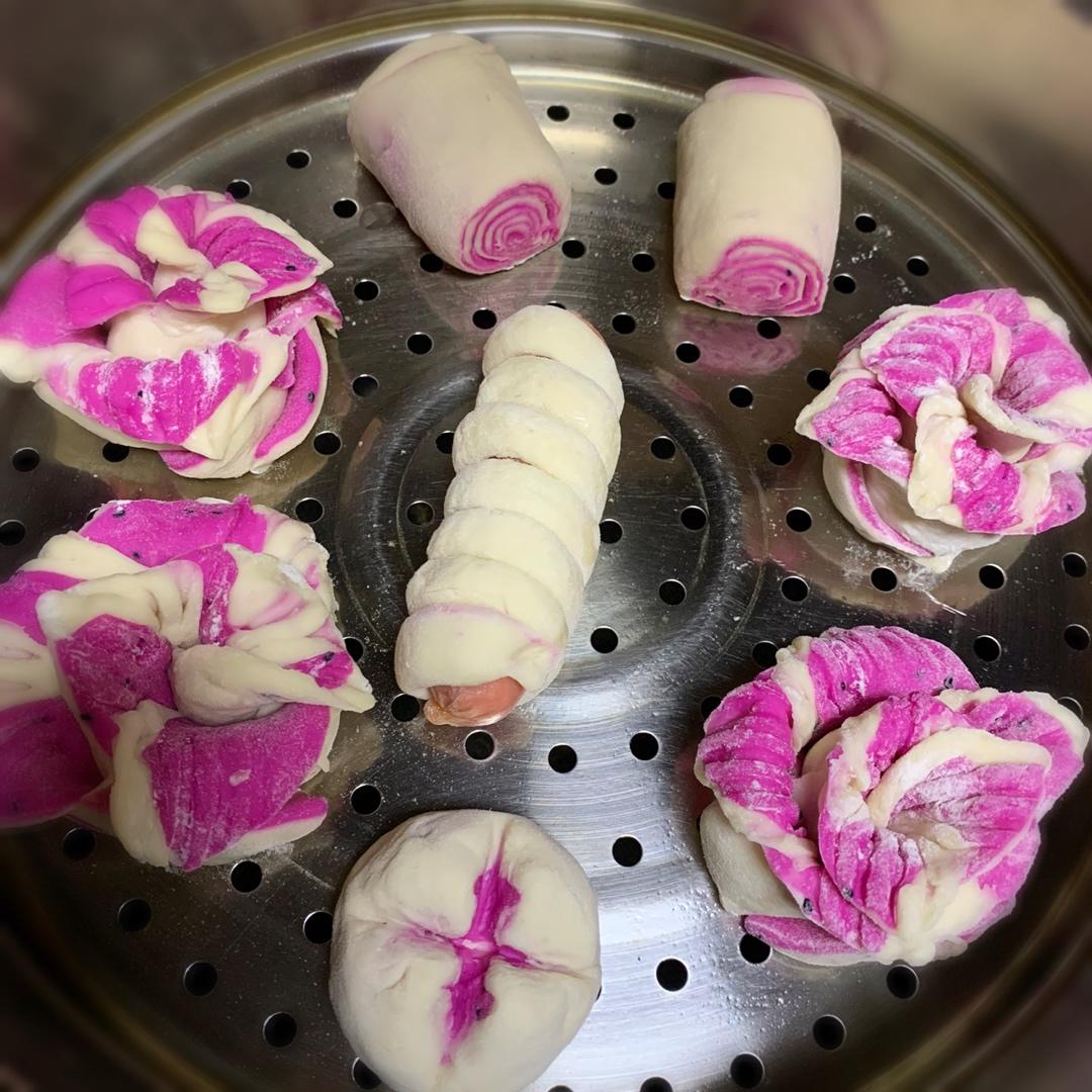双色花馒头