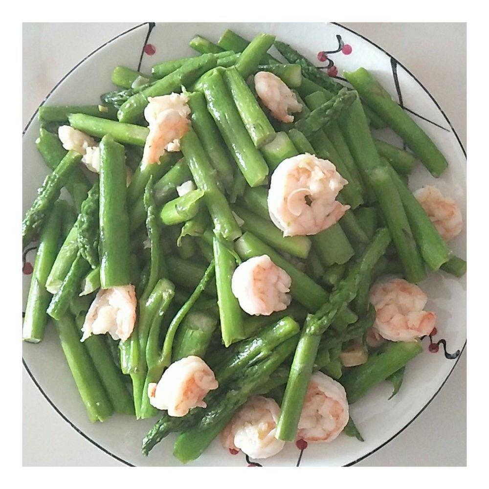 芦笋炒虾仁
