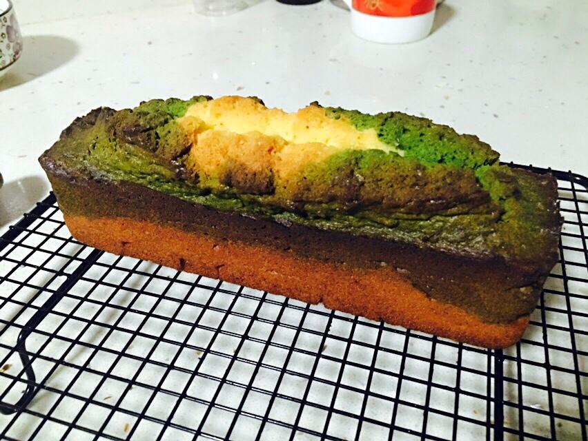 香草&抹茶双拼磅蛋糕（白菜磅）