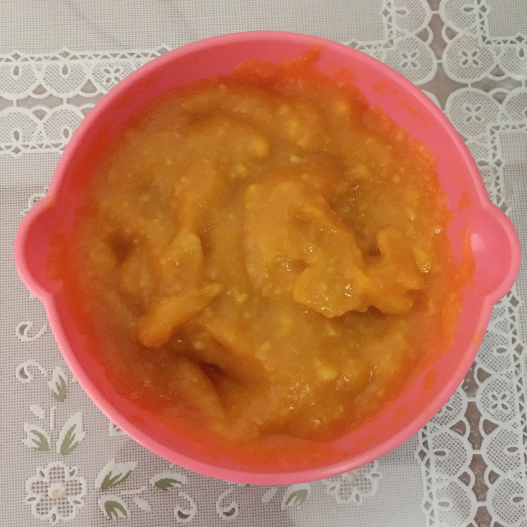 【6-7个月辅食】南瓜米糊