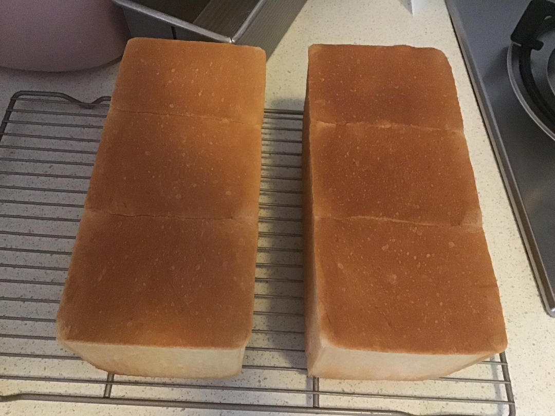 超棒的炼乳吐司只需一次发酵(450g土司盒x2)