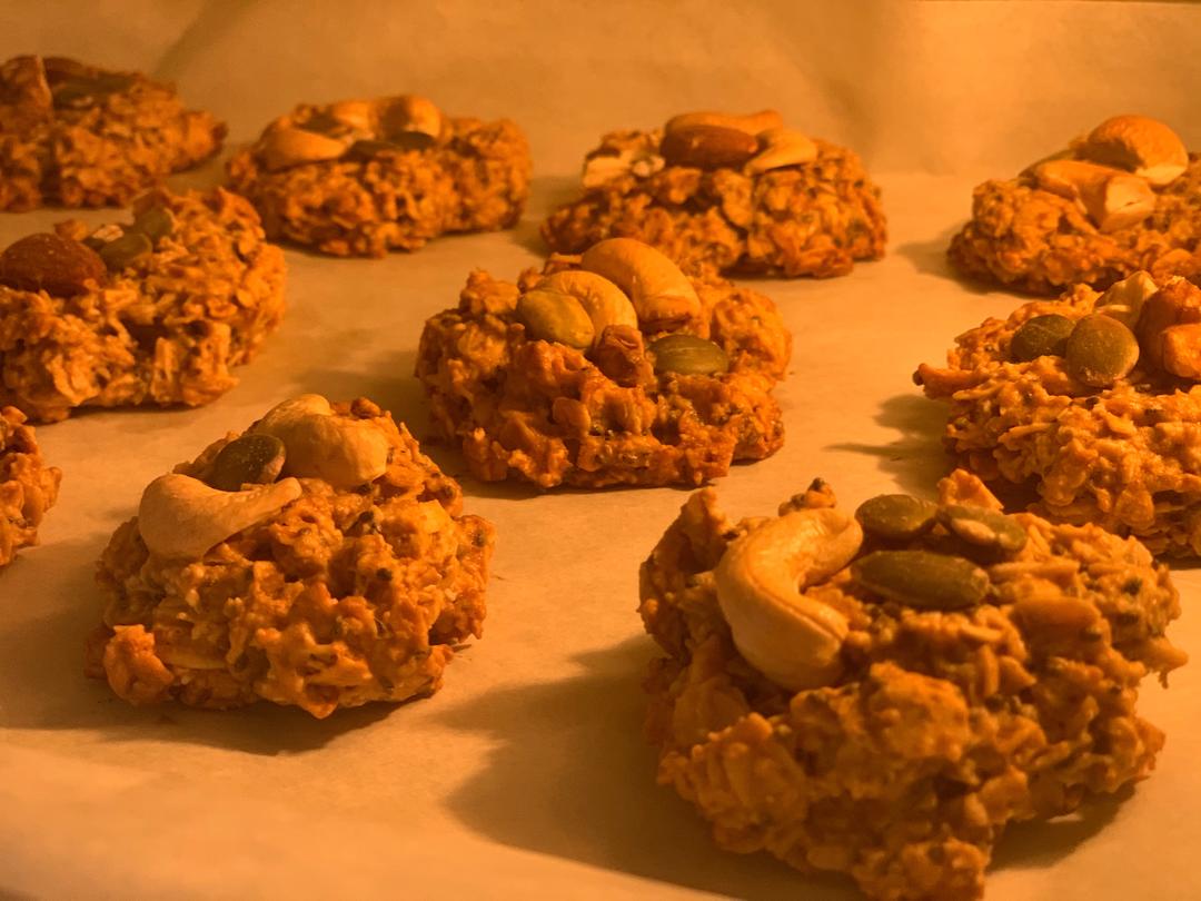 纯素无麸花生酱燕麦饼干 Vegan GF Granola Cookies