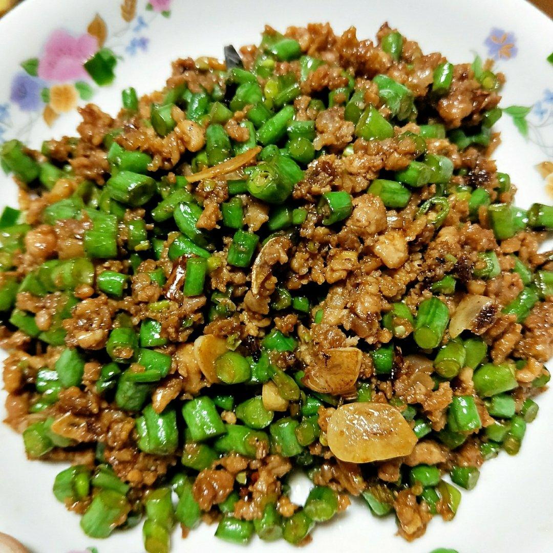 肉沫豆角下饭菜
