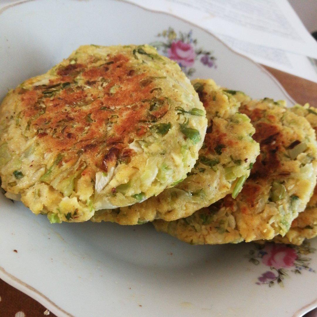 简单好吃蔬菜豆腐饼