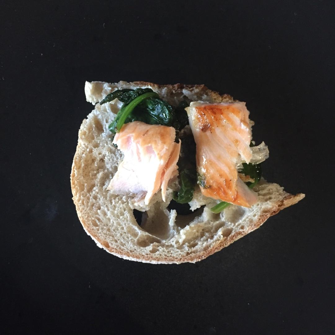 全麦三文鱼菠菜三明治 附超详细的包三明治大法｜#Healthybreakfast#