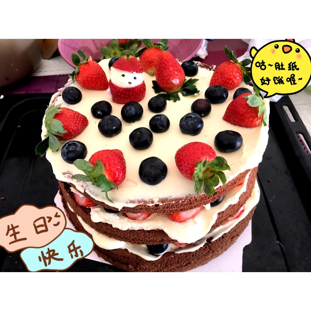 圣诞呆萌裸蛋糕