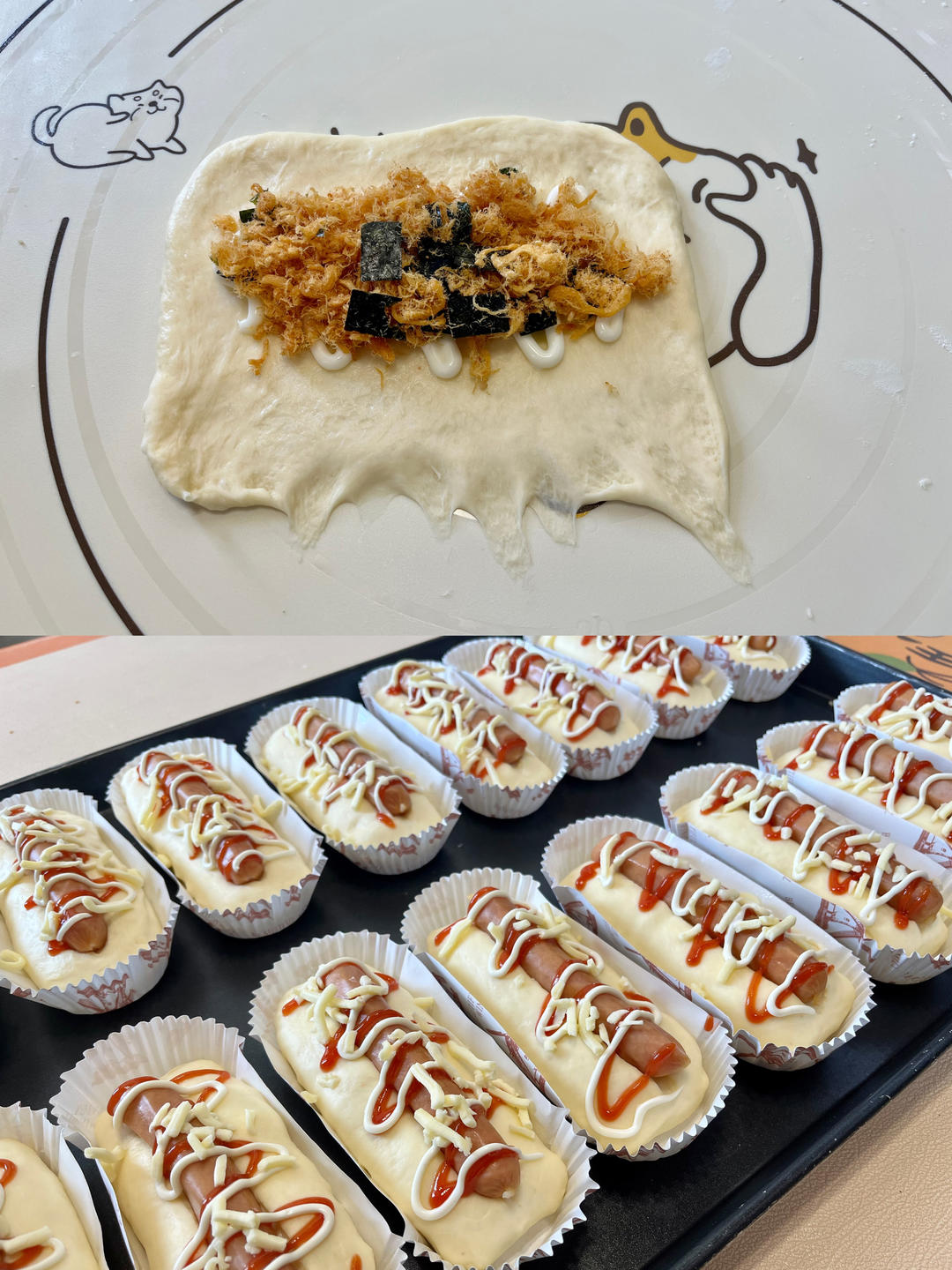 软fufu的经典肉松肠仔包