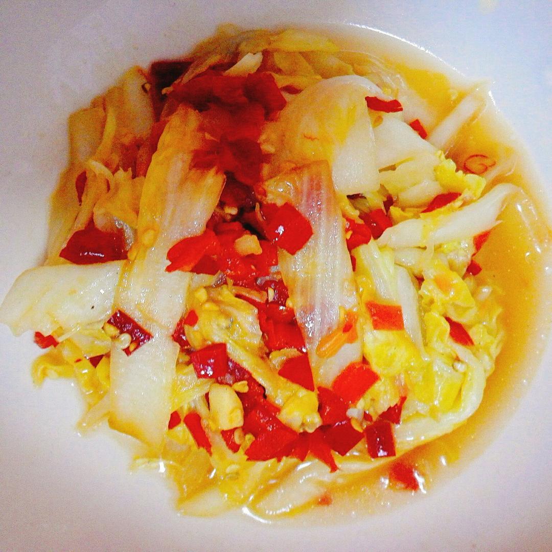 锡饼糕头番粉圆做的剁椒白菜