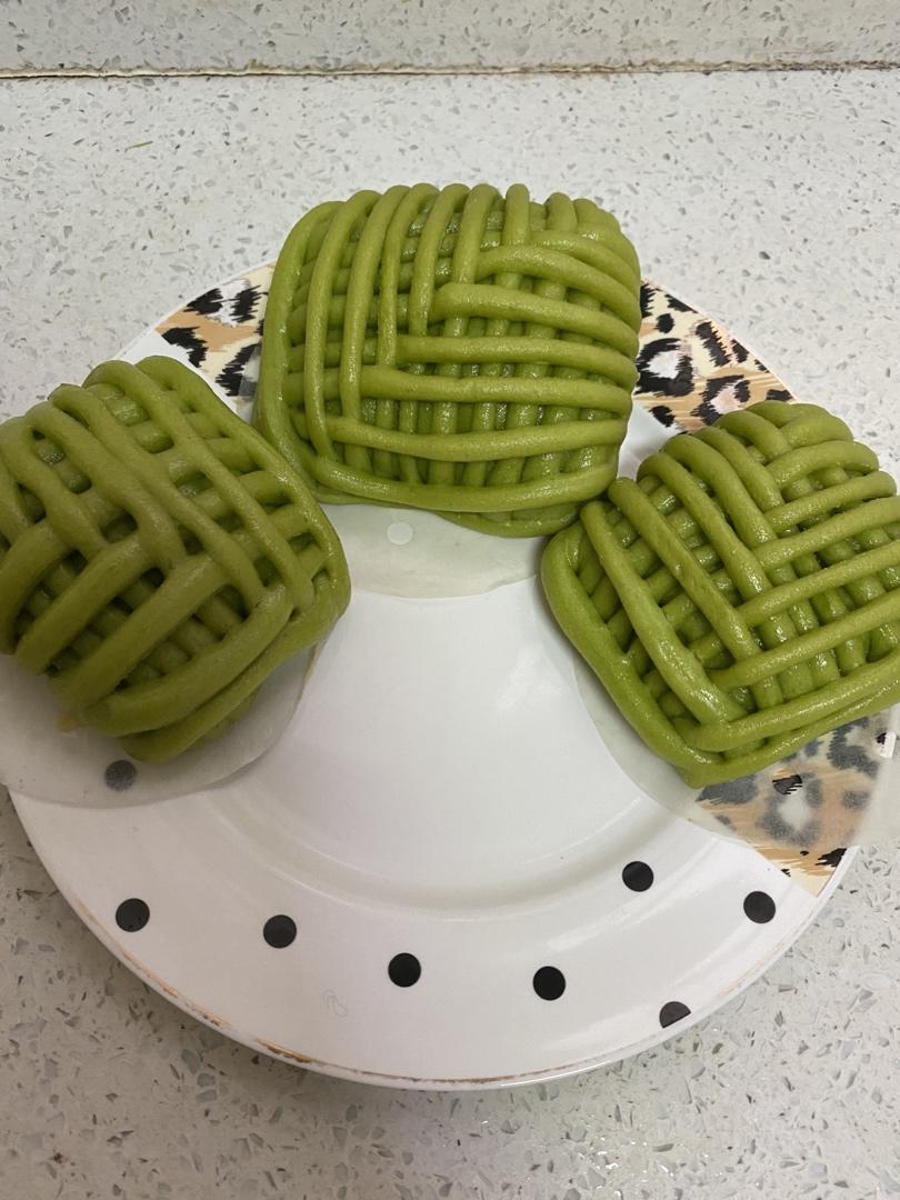 抹茶红豆包