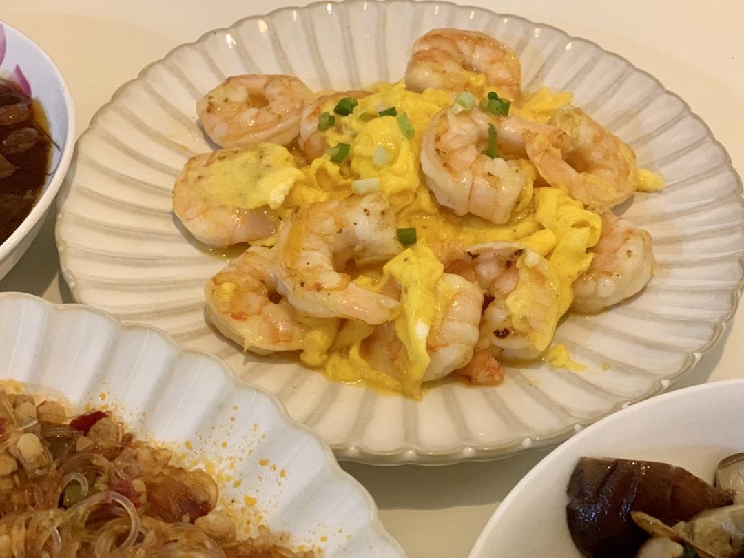 虾仁无需蛋清淀粉上浆也爽口及蛋超嫩的滑蛋虾仁