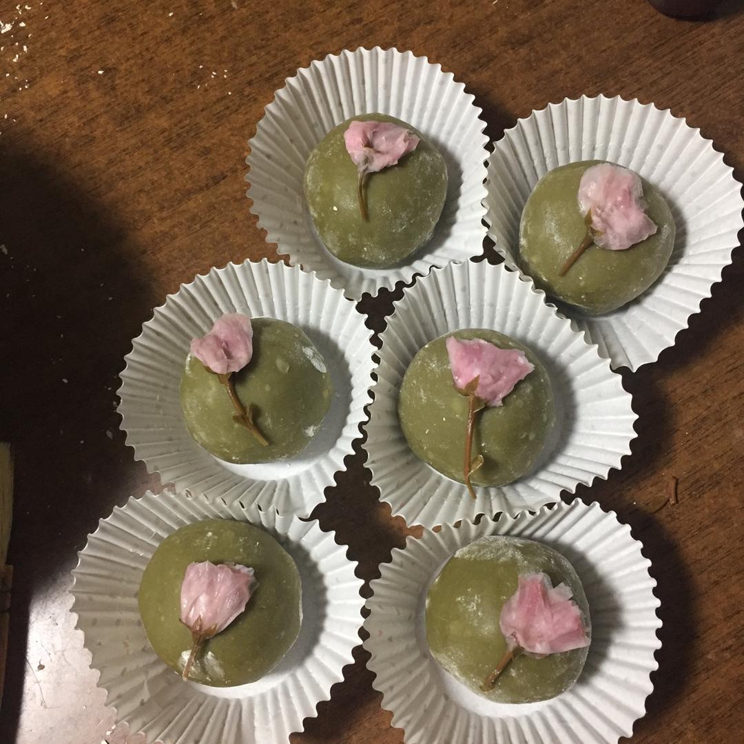 手机用户7796_04xi做的樱花抹茶团子