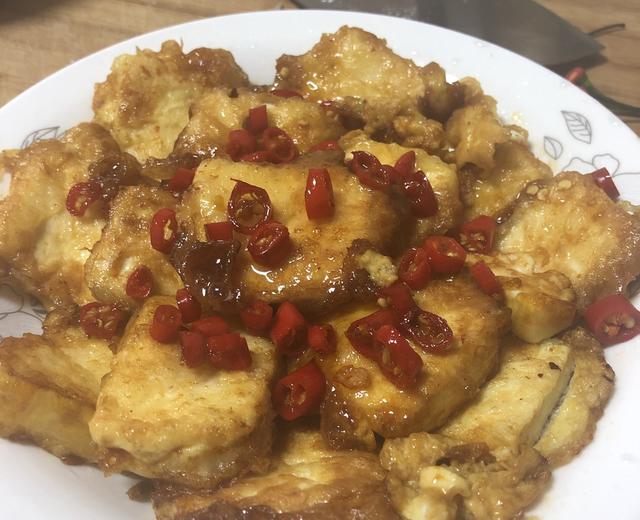 上班族的快手简单晚餐——香煎豆腐的做法