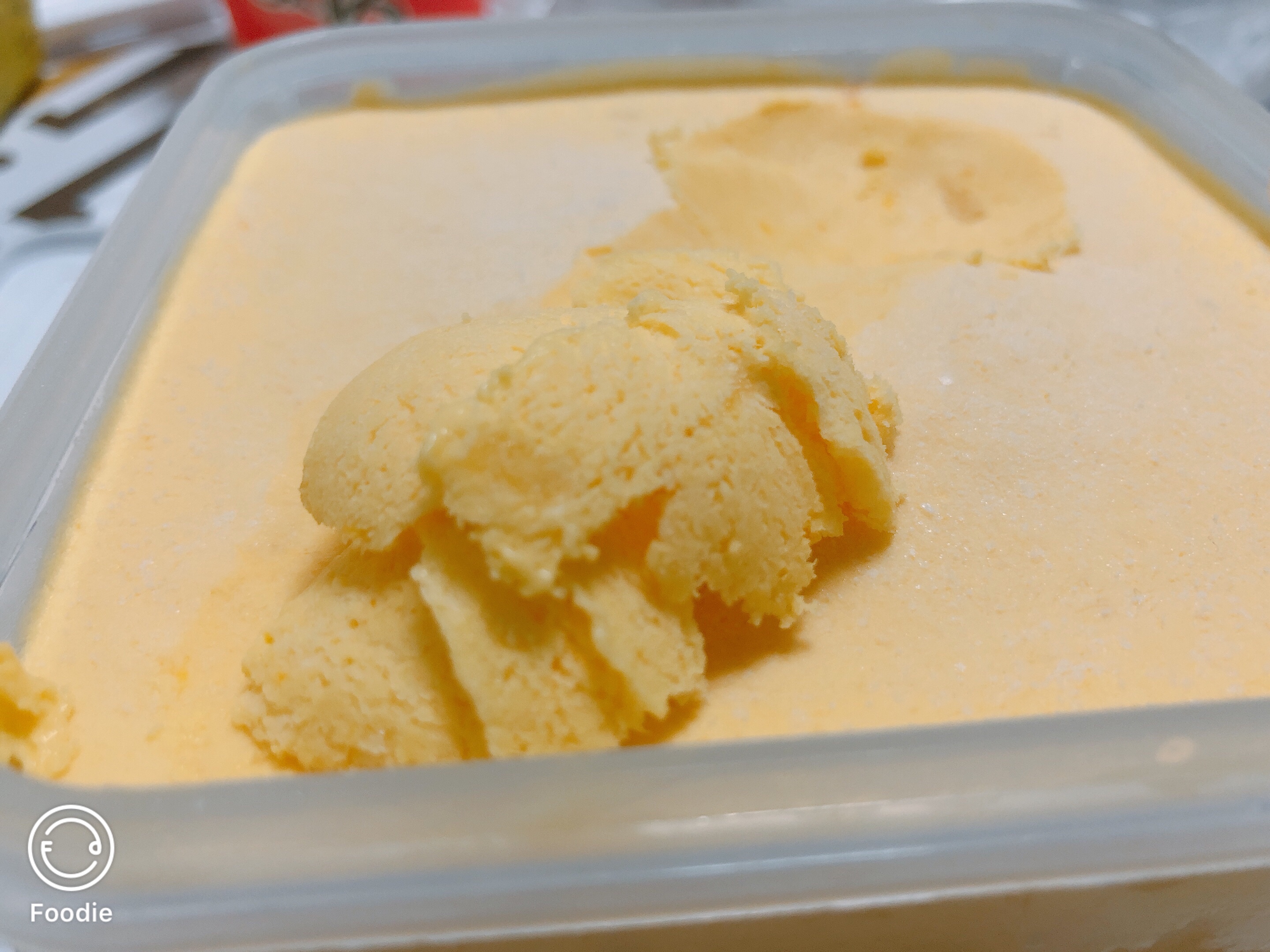 芒果冰淇凌（一次搅拌无糖无蛋）的做法