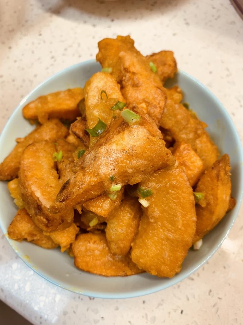 咸蛋黄焗南瓜，咸香脆甜