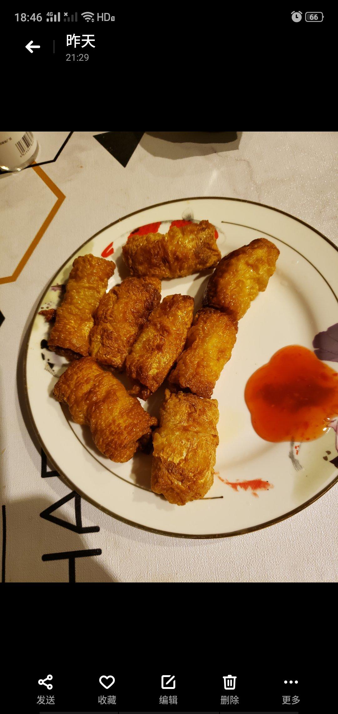 鲜虾腐皮卷