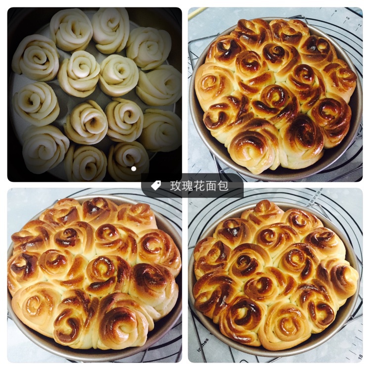 玫瑰花面包