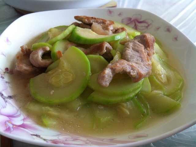 西葫芦炒肉片