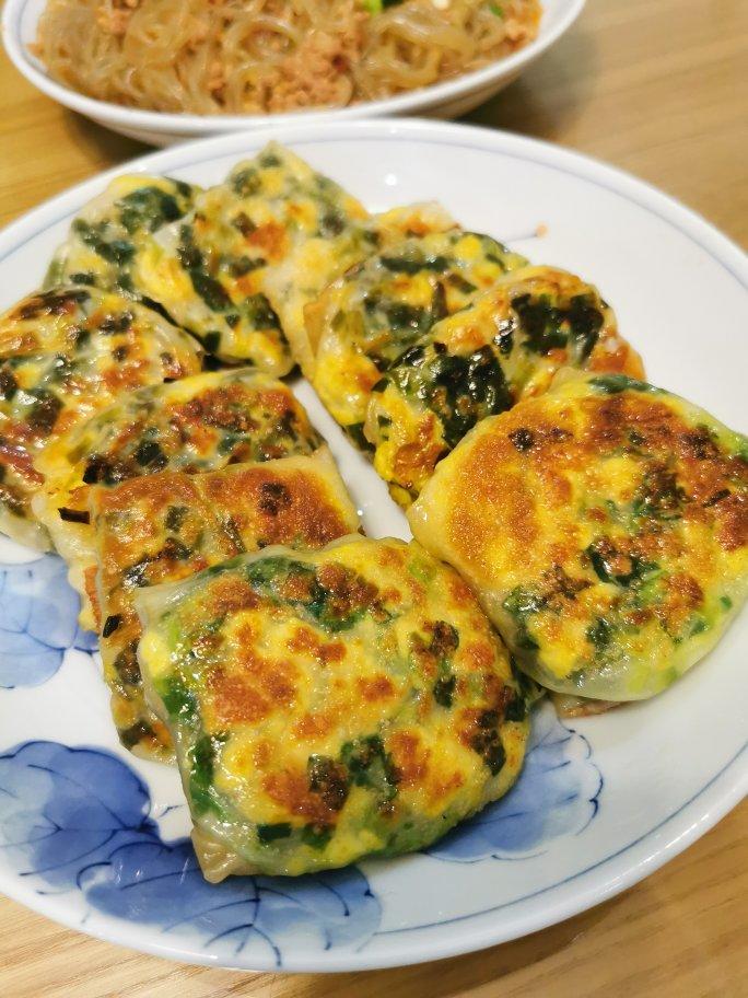 皮薄馅多的韭菜盒子