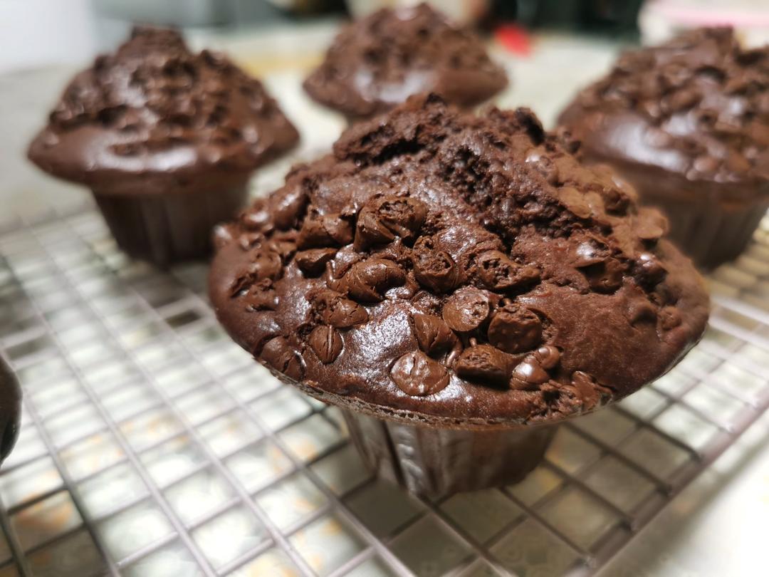 猪小名做的在家做巧克力蘑菇头麦芬蛋糕