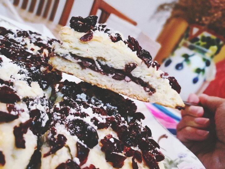 红豆蔓越莓司康（松饼）