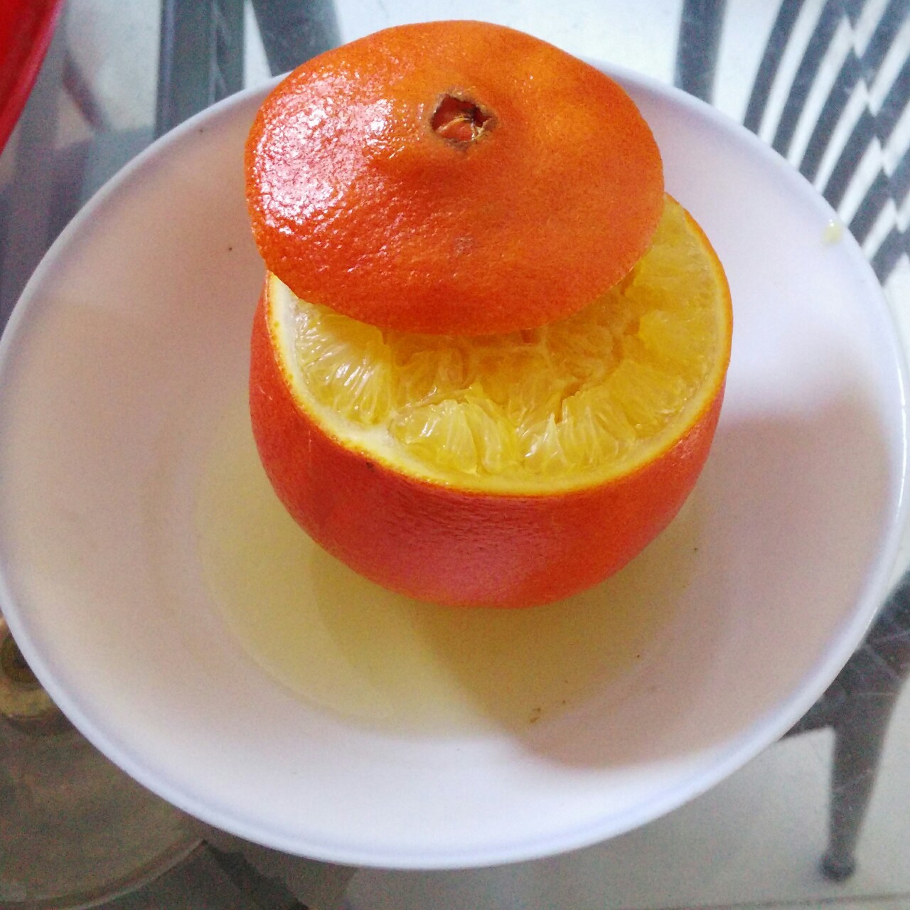 盐蒸橙子治疗咳嗽