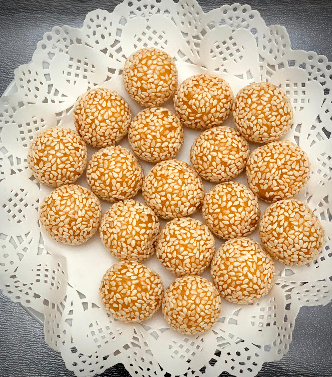 “南瓜芝麻球”聚餐必做小点心