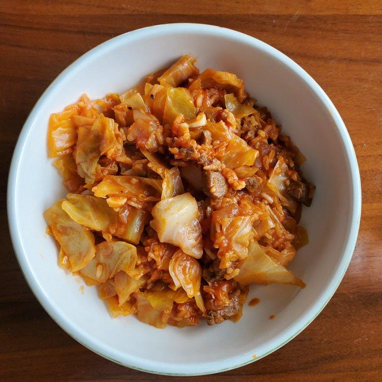 【健康三餐】番茄圆白菜肉酱闷饭