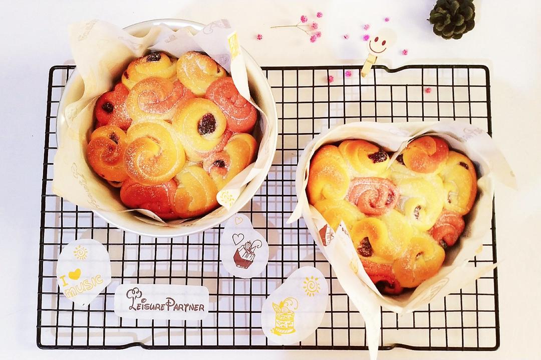 南瓜花朵面包(两种花形)