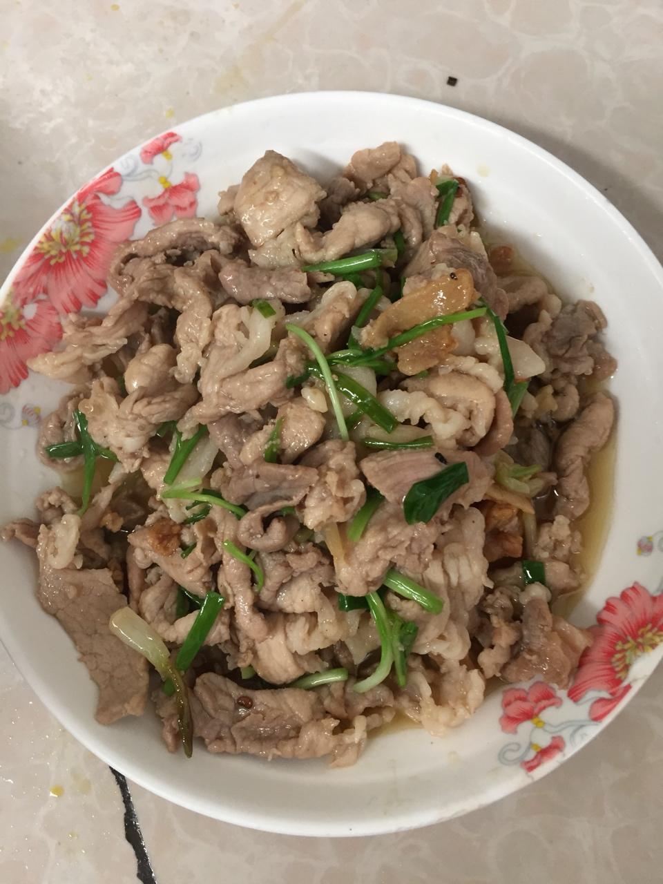 香葱炒猪肉