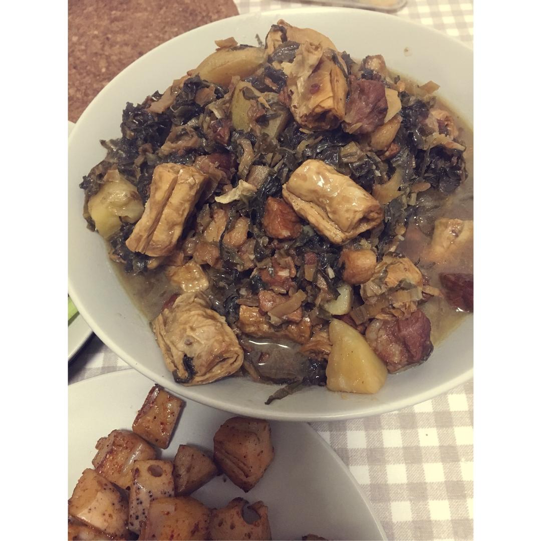 老丁的私房菜－川味豆筋棍红烧肉