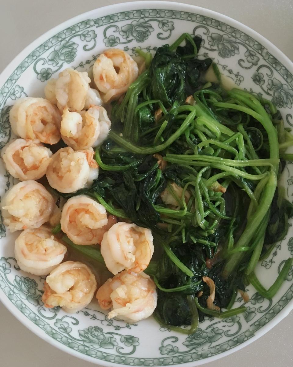虾仁炒小白菜