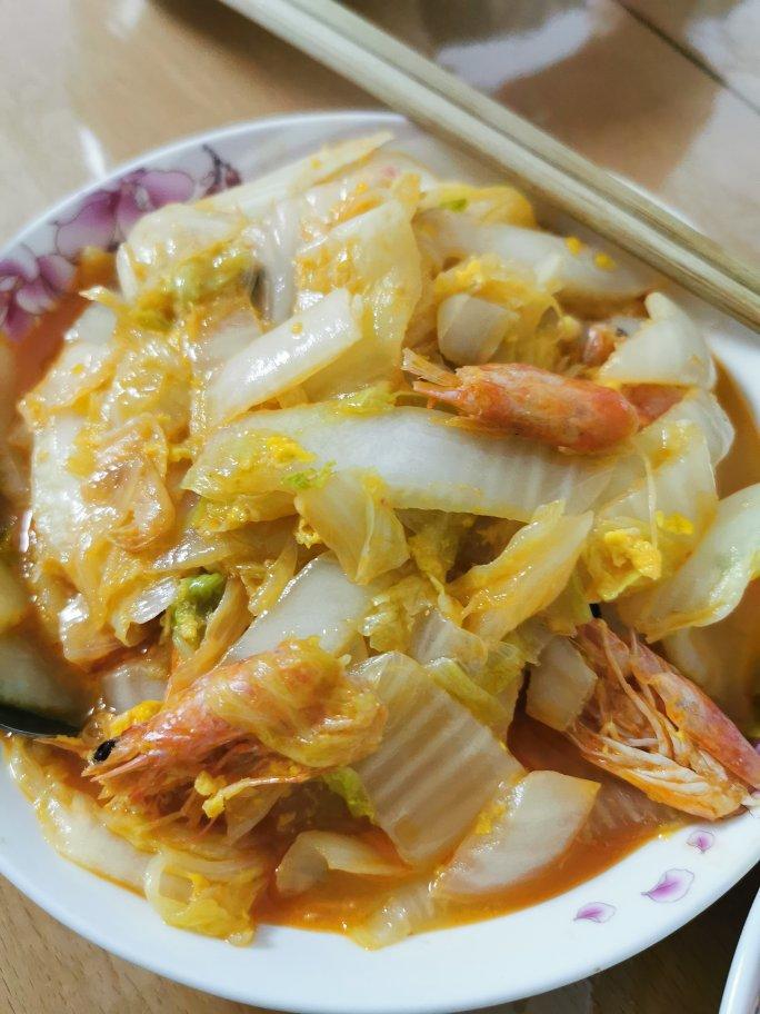 虾头炒大白菜