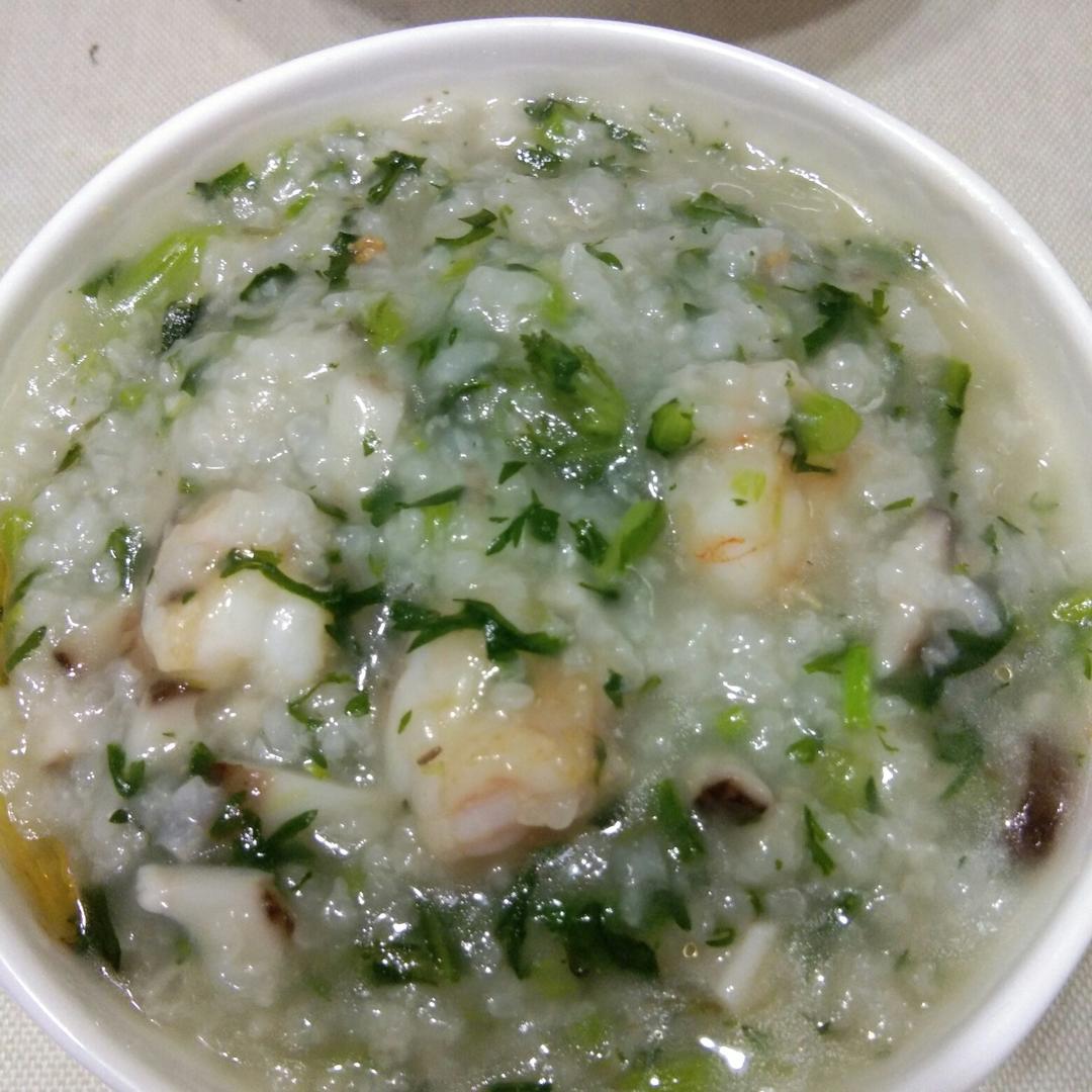 鲜虾干贝粥