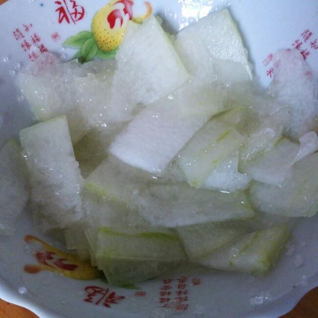 凉菜:白糖冬瓜的做法