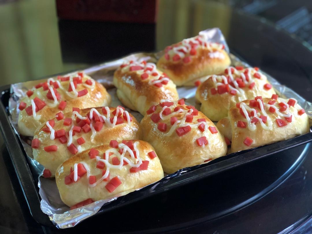 香葱火腿肉松面包