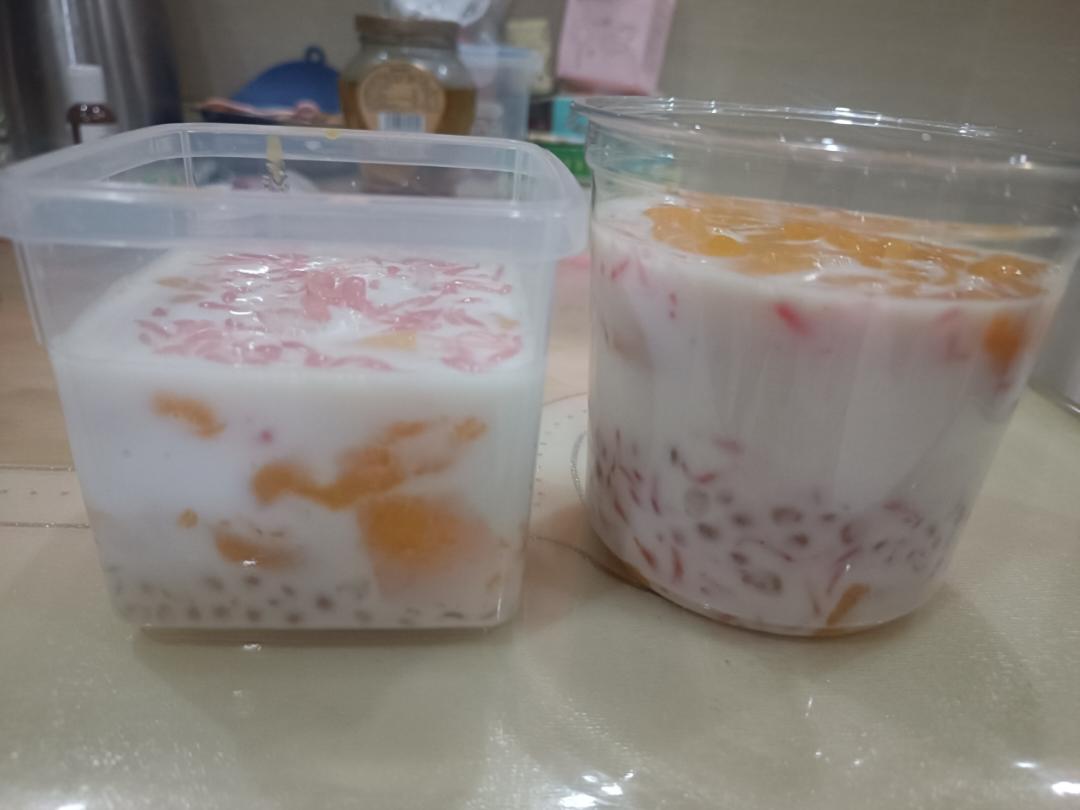 港式甜品——杨枝甘露(芒果西米露)附芒果花切法