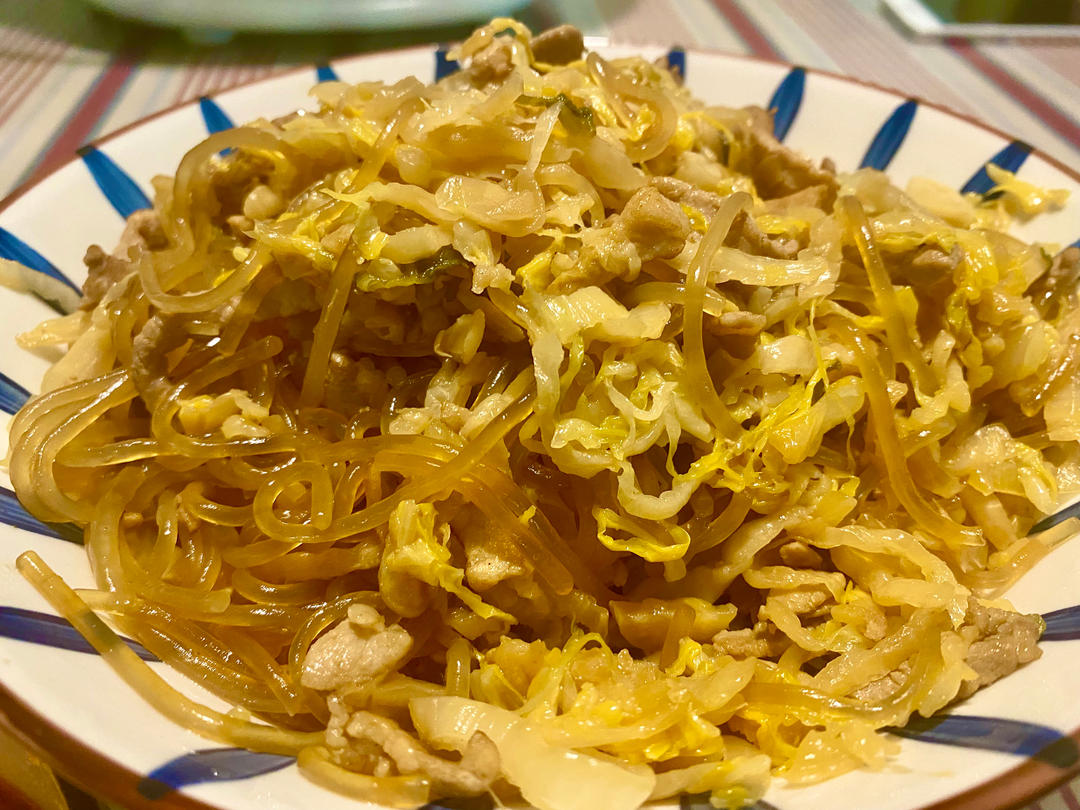 卷饼菜之酸菜炒肉丝粉条