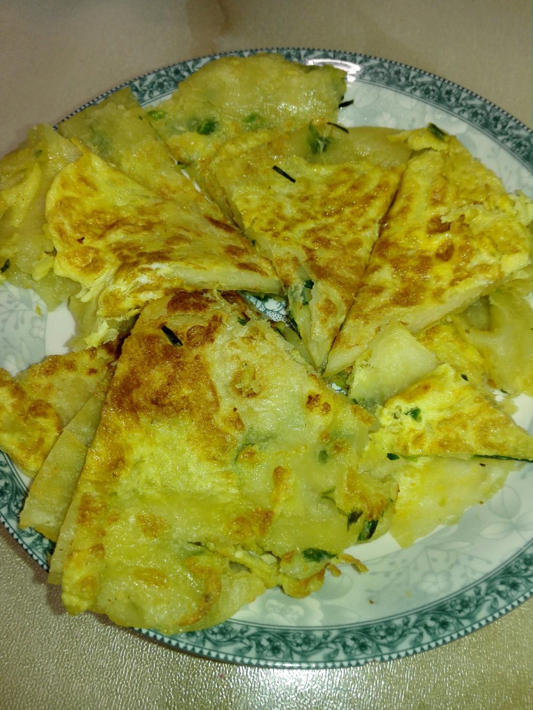 鸡蛋葱油饼                  （更新饼坯保存方法）