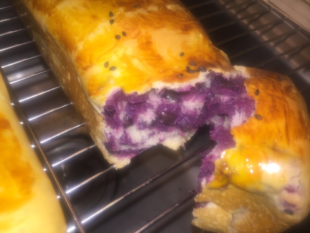 紫薯蜜豆面包的做法 步骤10