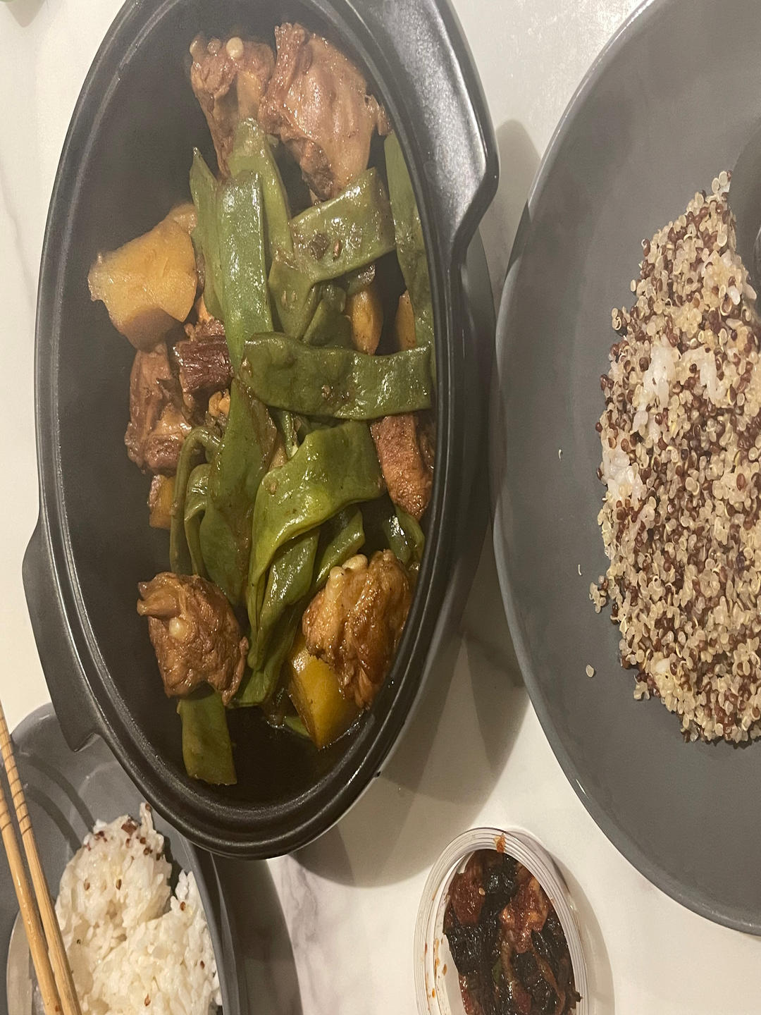 硬菜代表--排骨炖豆角土豆（豆角焖面胚子）