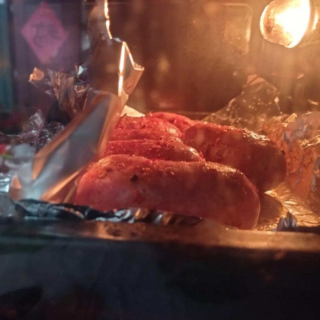 火山石烤肠 烤箱版