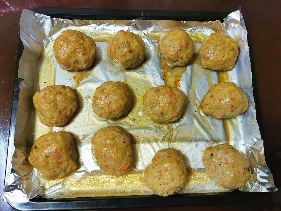 减脂餐# 𝗗𝗔𝗬3⃣️无油版 烤鸡肉丸子