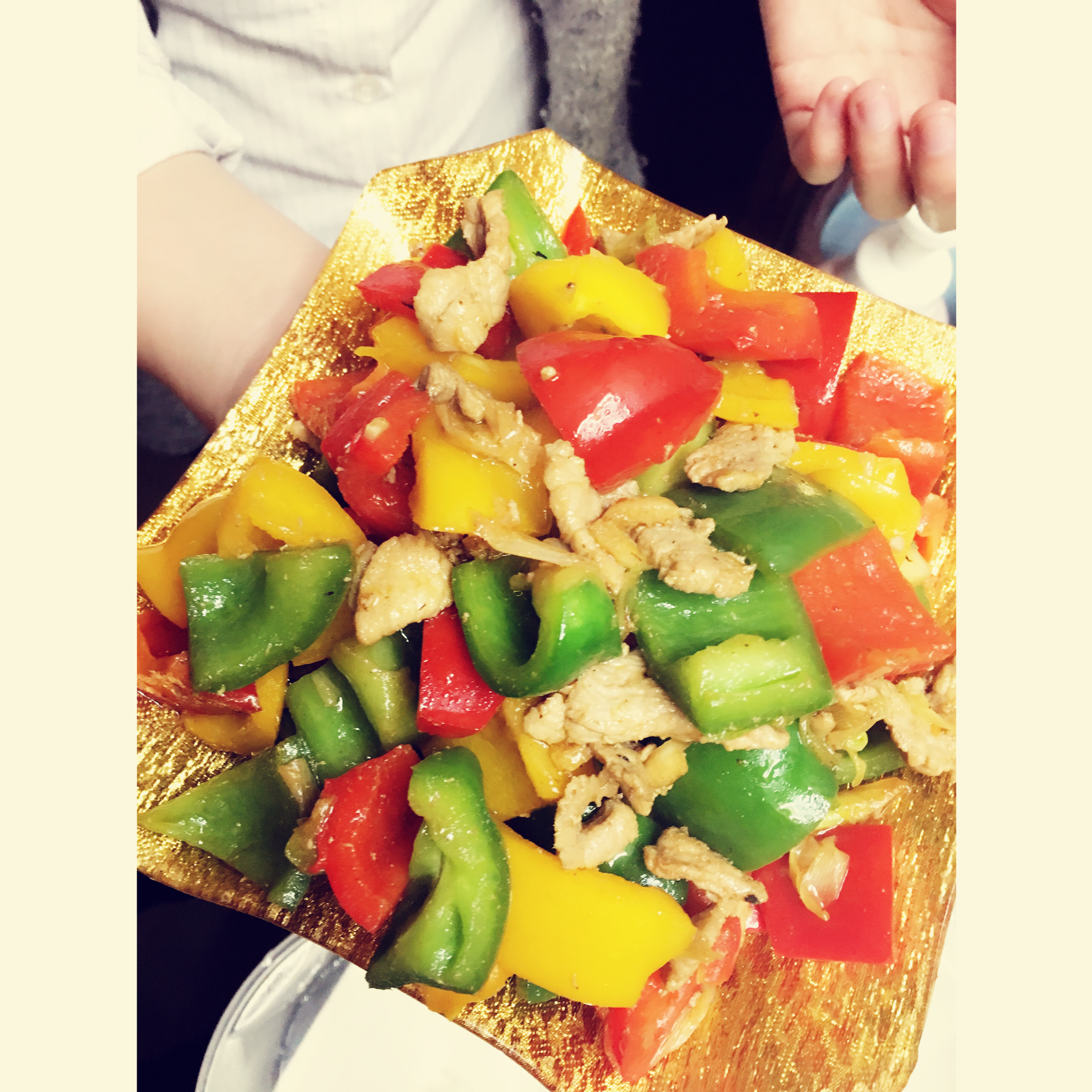 三色椒遇到🐷猪肉里脊😋