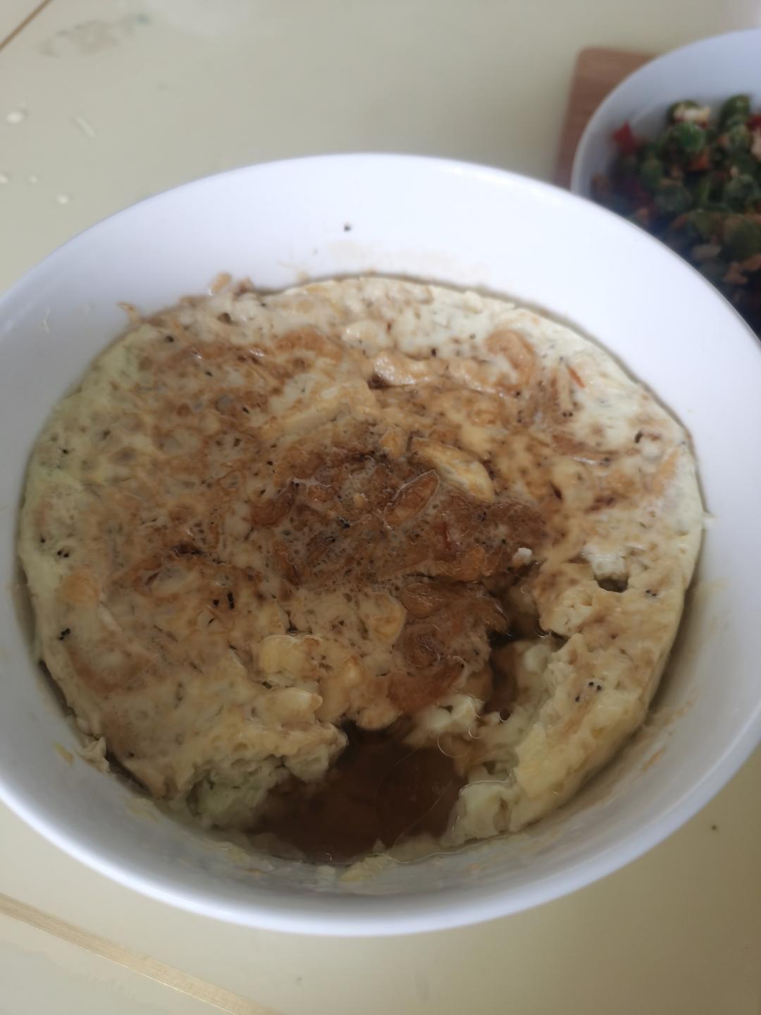 超快手微波炉3分钟虾皮鸡蛋羹